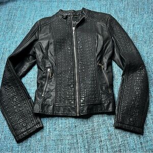 Coalition LA Women's Vegan Leather Moto Jacket in Black